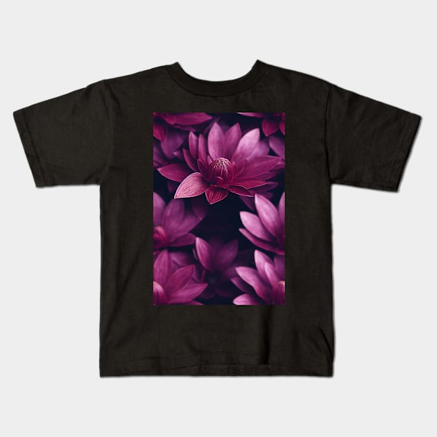 Beautiful Red Violet Burgundy Flowers, for all those who love nature #100 Kids T-Shirt by Endless-Designs